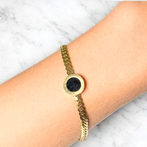 Pulseira em Aço Inoxidável Banhada