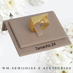 Anel DIVO trabalhado em Banho Ouro